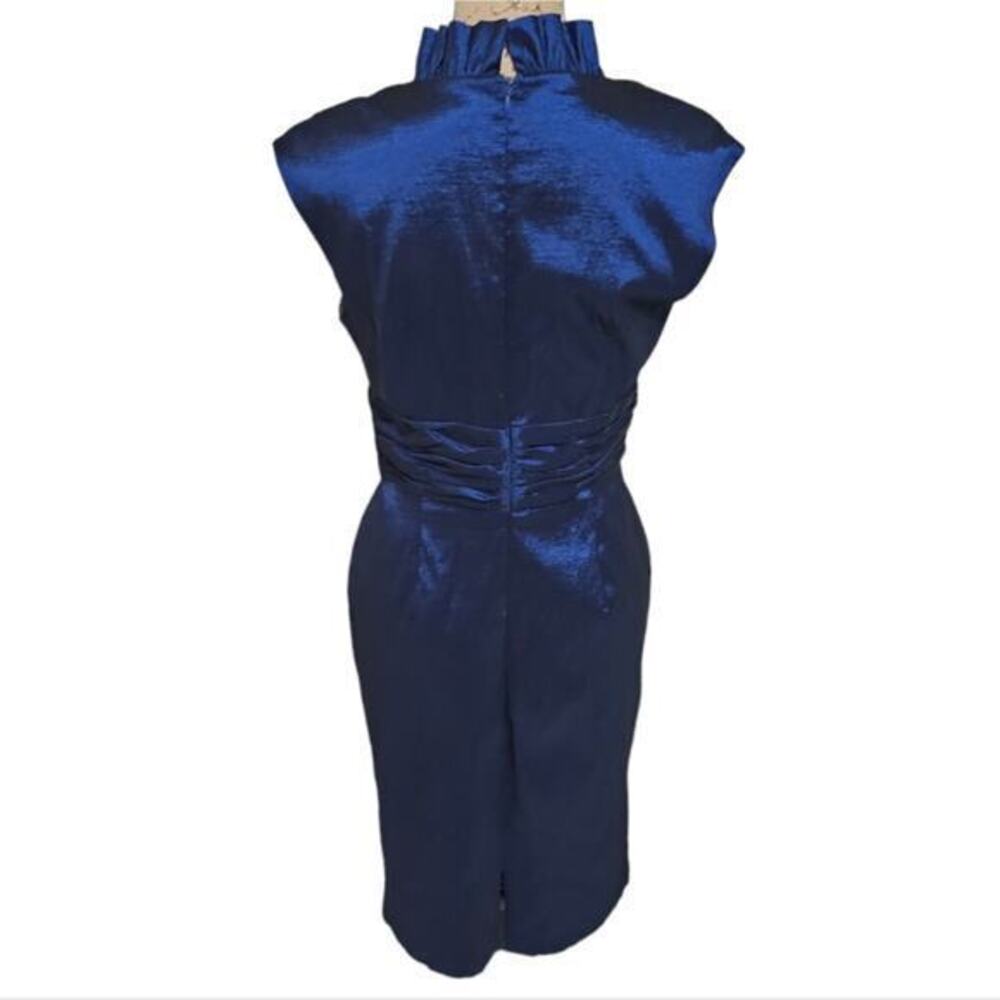 Jessica Howard Cocktail Dress With Ruffled Collar And Flower On Waist Size 8‎ - Picture 3 of 7